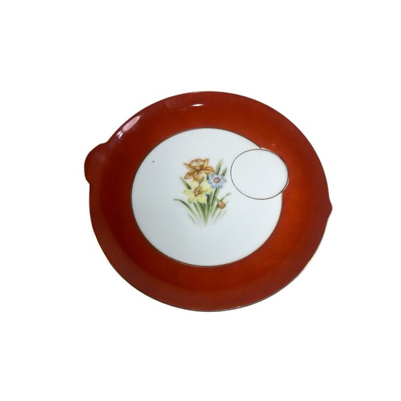 VTG Ucagco China Occupied Dessert Plate Marked Area For Teacup (not Included) 8" - Picture 5 of 10